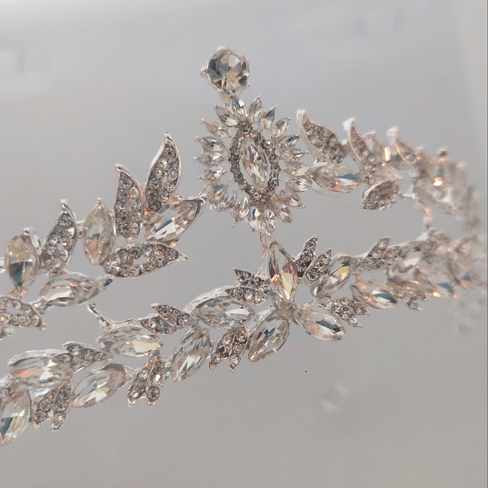 Crystal Fairy Ice Princess Silver Gemstone Tiara NEW
